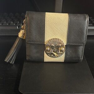 Metrocity Black and Cream Women's Wallet